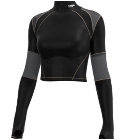Martian Cropped Long Sleeve Activewear